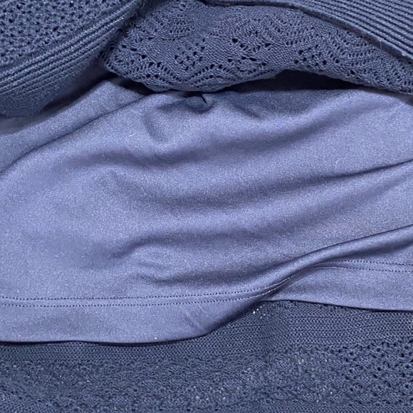 Lauren Ralph Lauren Navy Blue Knit Dress Sleeveless Textured Size S - Picture 11 of 11